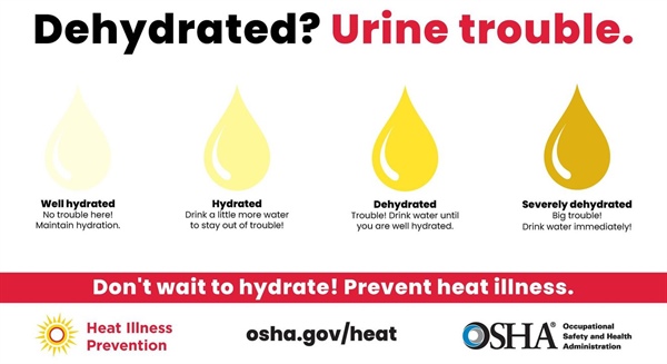 Heat resources are available at the following links: https://www.osha.gov/heat 
https://www.cdc.gov/disasters/extremeheat/warnin...