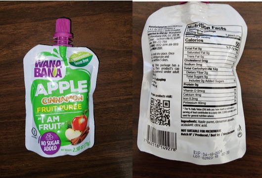 FDA Recall Alert! WanaBana voluntarily recalls all WanaBana Apple Cinnamon Fruit Puree Pouches regardless of expiration as well ...