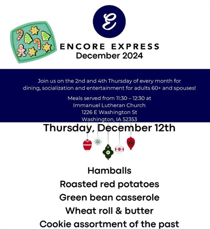 Enjoy a meal, socialization and entertainment at Encore Express during December!