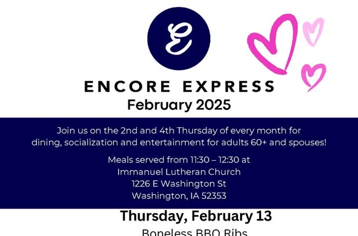 Enjoy a meal, socialization and entertainment at Encore Express during February!