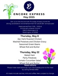 Enjoy a meal, socialization and entertainment at Encore Express during May!