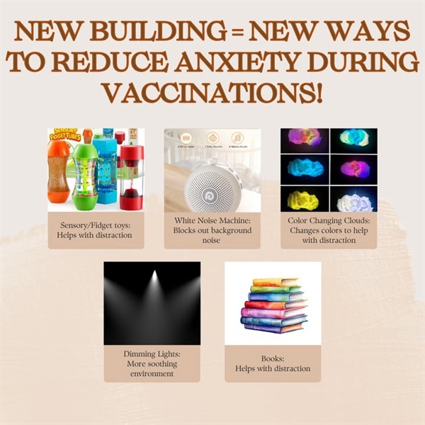 💉✨ New Building = New Tools to Reduce Vaccination Anxiety!