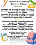 Here is our September & October schedule for our Vaccines for Children (VFC) program and our Vaccines for Adults (VFA) program!