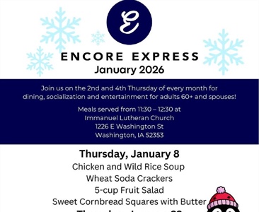 Enjoy a meal, socialization and entertainment at Encore Express during January!
