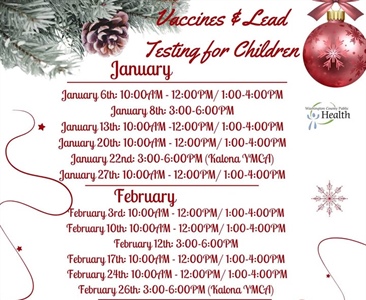 Here is the January/February schedules for our Vaccines for Children (VFC) program and our Vaccines for Adults (VFA) program!