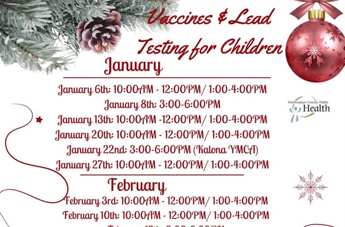 Here is the January/February schedules for our Vaccines for Children (VFC) program and our Vaccines for Adults (VFA) program!
