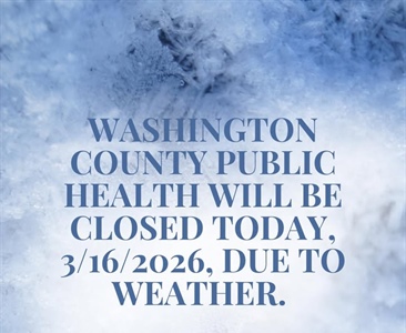 WCPH will be closed today, 3/16/2026, due to weather!