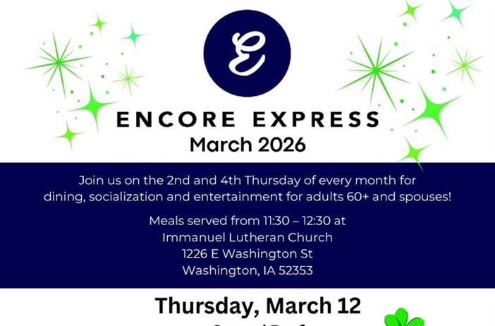 Enjoy a meal, socialization and entertainment at Encore Express during March!