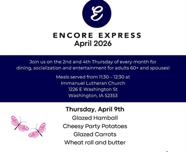 Enjoy a meal, socialization and entertainment at Encore Express during April!