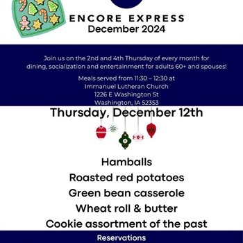 Enjoy a meal, socialization and entertainment at Encore Express during December!