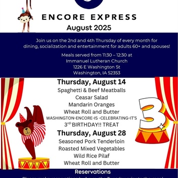 Enjoy a meal, socialization and entertainment at Encore Express during August!