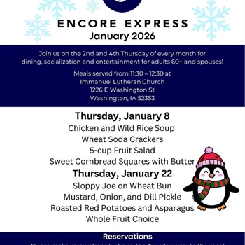 Enjoy a meal, socialization and entertainment at Encore Express during January!