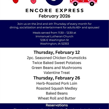Enjoy a meal, socialization and entertainment at Encore Express during February!
